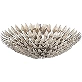 Crystorama Broche 6 Light Antique Silver Flush Mount