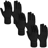 Evridwear Mens Thermal Winter Touch Screen Gloves with Elastic Cuff for Cold Day