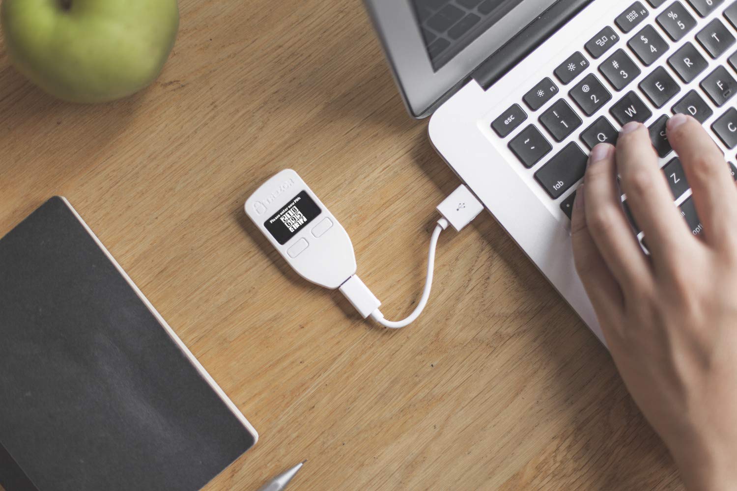 Trezor Model One - The Original Cryptocurrency Hardware Wallet, Bitcoin Security, Store & Manage 1000's of Coins&Tokens, Easy-to-Use Interface, Quick & Simple Setup (White)