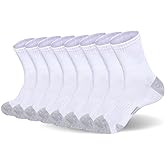 Mens Athletic Socks Cushioned Crew Socks Bulk Breathable Moisture Wicking Sock for Workout Sport Traveling