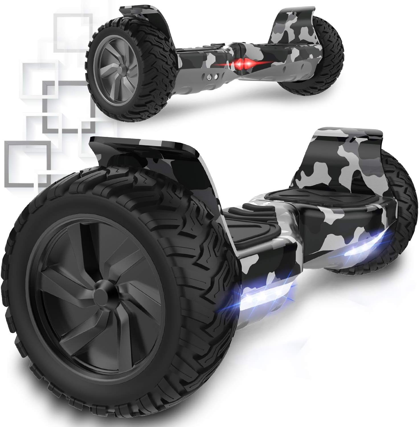 COLORWAY Self Balancing Scooter 8.5'' All Terrain - Segway Electric Scooter Off-Road - Bluetooth Speaker & APP & LED lights and 700W Motor Gift for kids and adults