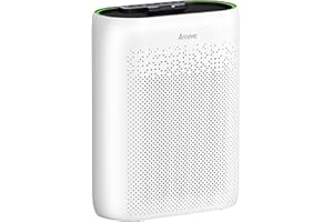 AROEVE Air Purifiers for Home Large Room with Automatic Air Detection Cover 1095 Sq.Ft Impressive Filter Layer Remove Dust, Pet Dander, Pollen for Home, Bedroom, Dorm Room, MKD05- White