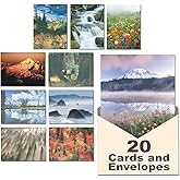 Leanin' Tree Blank Cards and Envelopes 5x7 Set - 20 Blank Note Cards with Envelopes Featuring Stunning Photographs of the Pacific Northwest, Perfect for Any Occasion