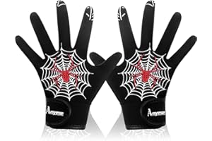 AMYESE Youth Baseball Softball Batting Gloves - Green Bull Sport Baseball Gloves, Breathable Stretchy Firm Grip Softball Glove for Batting Cage Practice Games