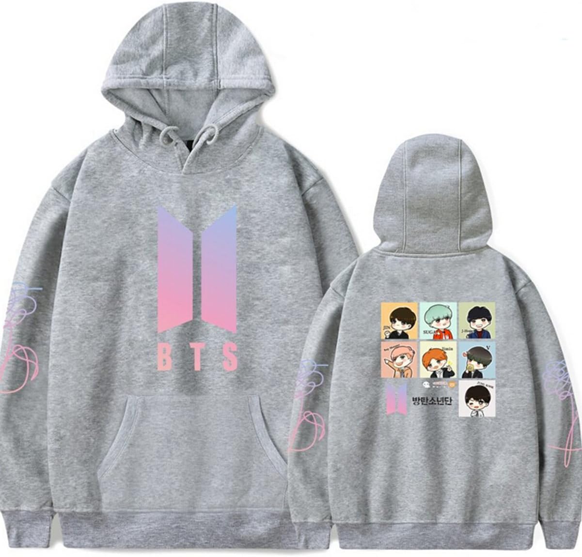 Viclearshop 2018 Wild Casual Cartoon Character Hooded Couple Fashion Loose Clothes