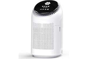 Air Dehumidifier w/Purifying Function for Home, 700ml Small Dehumidifier for Bedroom with Drain Hose, HEPA Filter & Auto-Off,