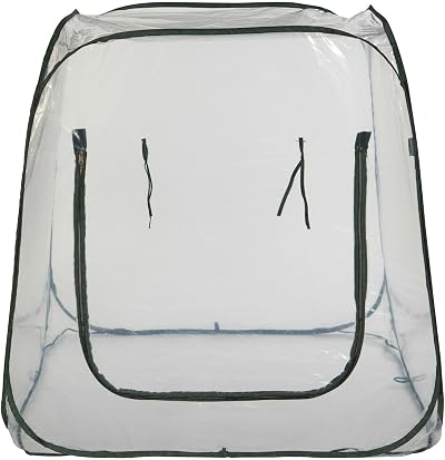 Garden Grow Portable Pop-Up Garden Cloche Mini Greenhouse Roll-Up Door