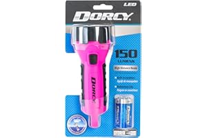 Dorcy 55 Lumen Floating Water Resistant LED Flashlight with Carabineer Clip, Pink ( 41-2509)