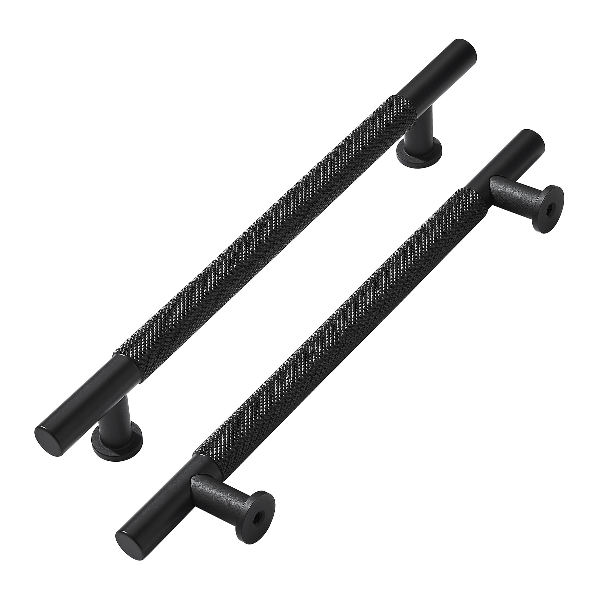 Photo 1 of khtumeware 5 Pack 12 Inch(305mm) Drawer Handles Knurled Matte Black Cabinet Pulls Drawer Pulls Kitchen Hardware Kitchen Handles for Cabinets Cupboard Handles