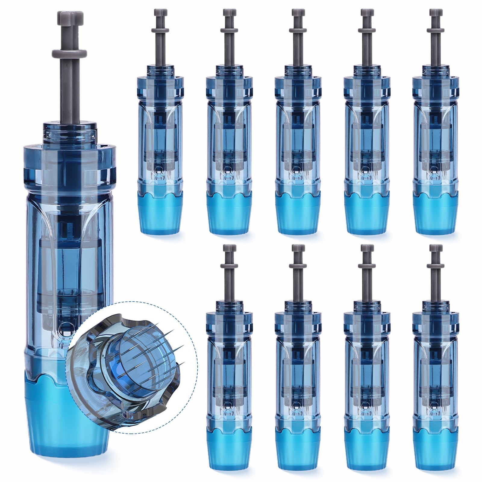 Derma Pen M8S Cartridges 12 Pins, Microneedling Cartridges Fit with Microneedling Pen M8S A8S A9, 10Pcs Replacement Microneedling Needles For Electric Auto DermaPen Microneedle System(12 Pins, 10Pcs)
