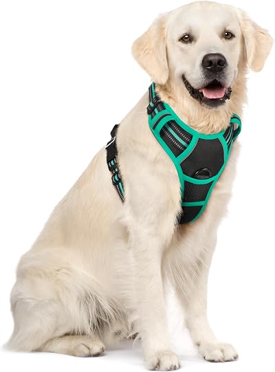 rabbitgoo Large Dog Harness No Pull Reflective Adjustable Vest XL Black