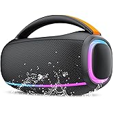 Ajblg Speakers Bluetooth Wireless: 80w Loud Speaker with Bass, 30H Playtime, IPX7 Waterproof, Large Speakers for Work, Outdoor, Workshop, Garage, Portable Speaker with TWS