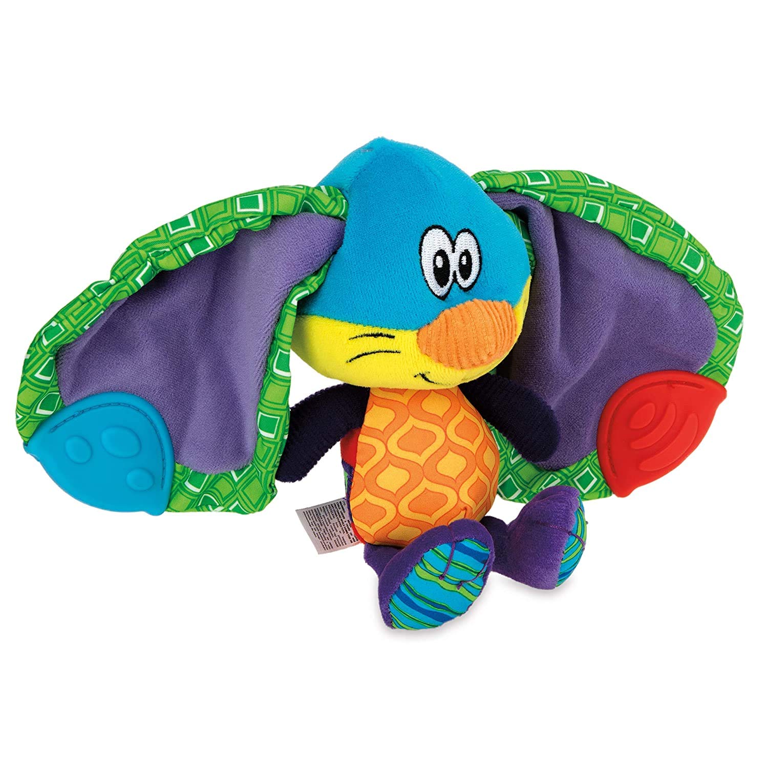 Nuby Teether Tugz Plush Silicone Teething Toy - Baby Teething Toy for 3+ Months - Rabbit