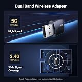 UGREEN AX900 WiFi 6 Adapter USB Wireless Dual Band 5GHz 2.4GHz PC Laptop view 3
