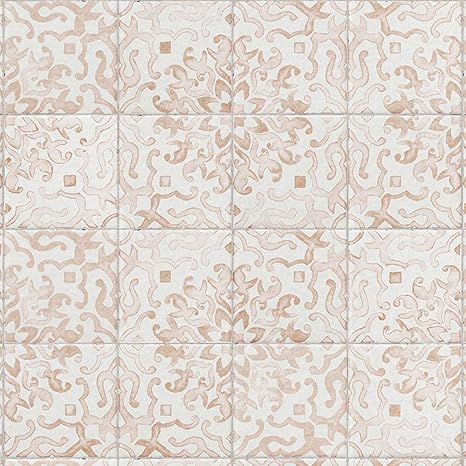 Amazon Co Jp Fl Atog 01 Hatte Me Floor Hattemy Floor Antique Tile Pattern 1 Roll Width 25 6 Inches X Length 3 3 Ft 65 Cm X 1 M Fl Atog 01 Apricot Orange Home Kitchen