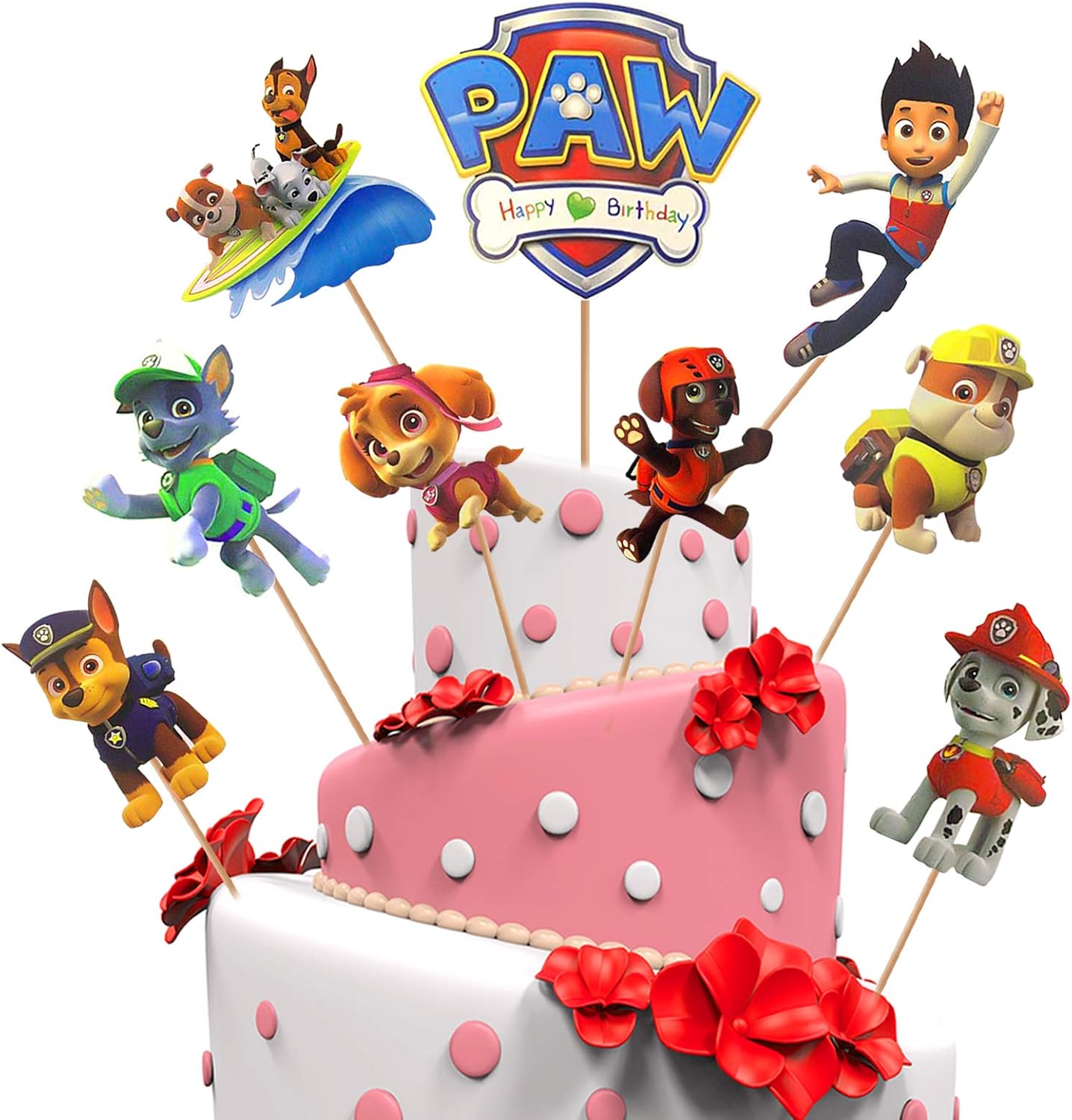 Sunsk Paw Dog Patrol Decoration Anniversaire Enfant Banniere Joyeux Anniversaire Garcon Avec Latex Ballons Pour Paw Patrol Deco Anniversaire 36 Pcs Cuisine Et Maison Assortiments De Fetes Schoolofbabywearing Com