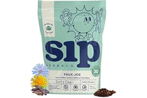 Sip Herbals Caffeine-Free, Dandelion Root Tea - Loose Leaf Coffee Alternative with Carob and Chicory - As Seen on Shark Tank - Coffee Substitute - Dirty Chai Roast (30 Servings)