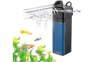 Weipro Internal Fish Tank Filter, 3W Adjustable Water Flow Submersible Aquarium Filter Pump for 5~10 Gallon Freshwater Saltwa