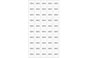 SUNNY BRIDE Wedding Meal Stickers - White Square Stickers - Wedding Meal Indicator Stickers - Meal Choice Stickers (50 Stickers - Fish Bone, Silver)