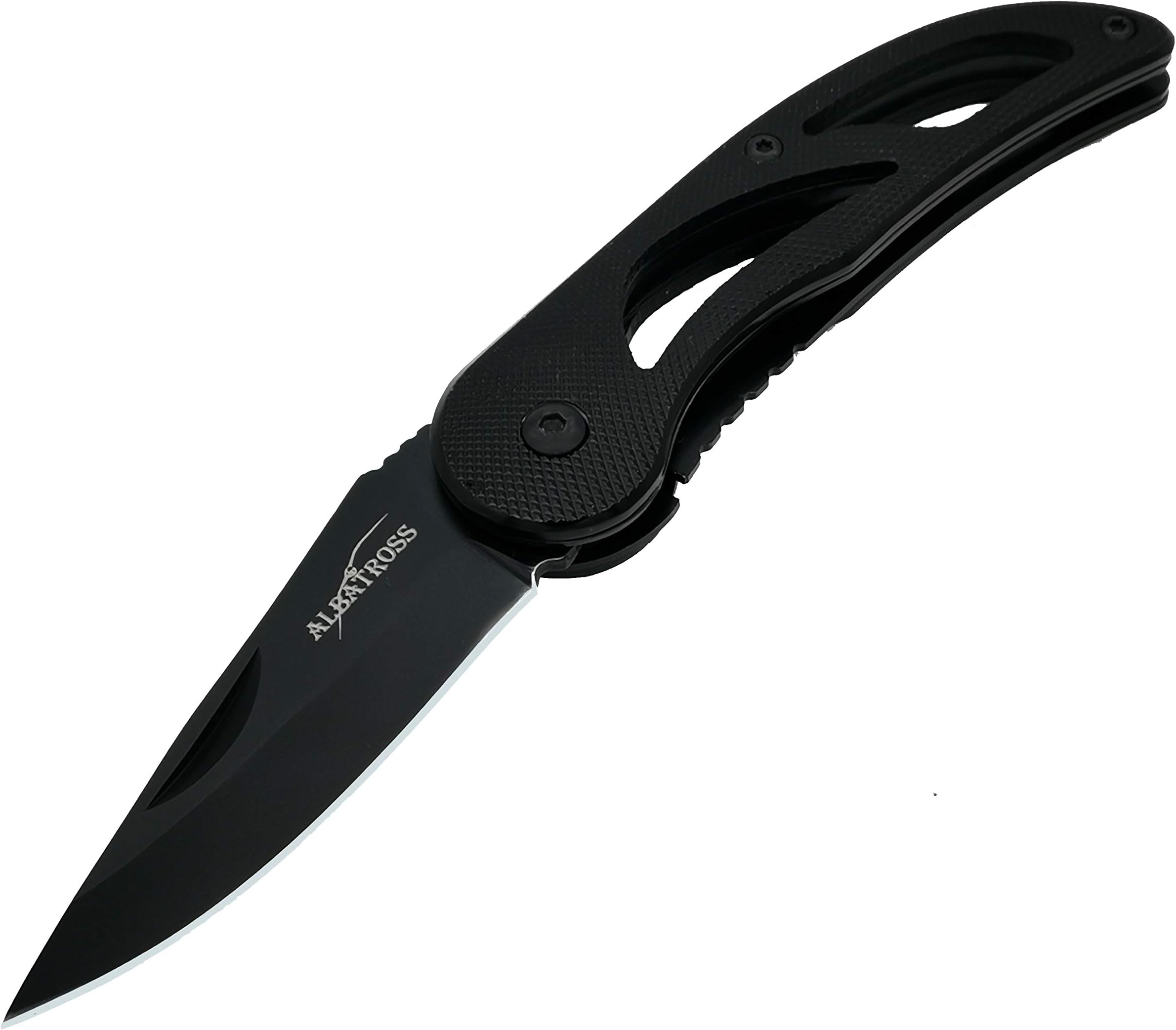 ALBATROSS 6.75" Folding Knife with 2.75" Plain Clip Point Blade and Aluminum Handle for Outdoor, Tactical, Survival and EDC