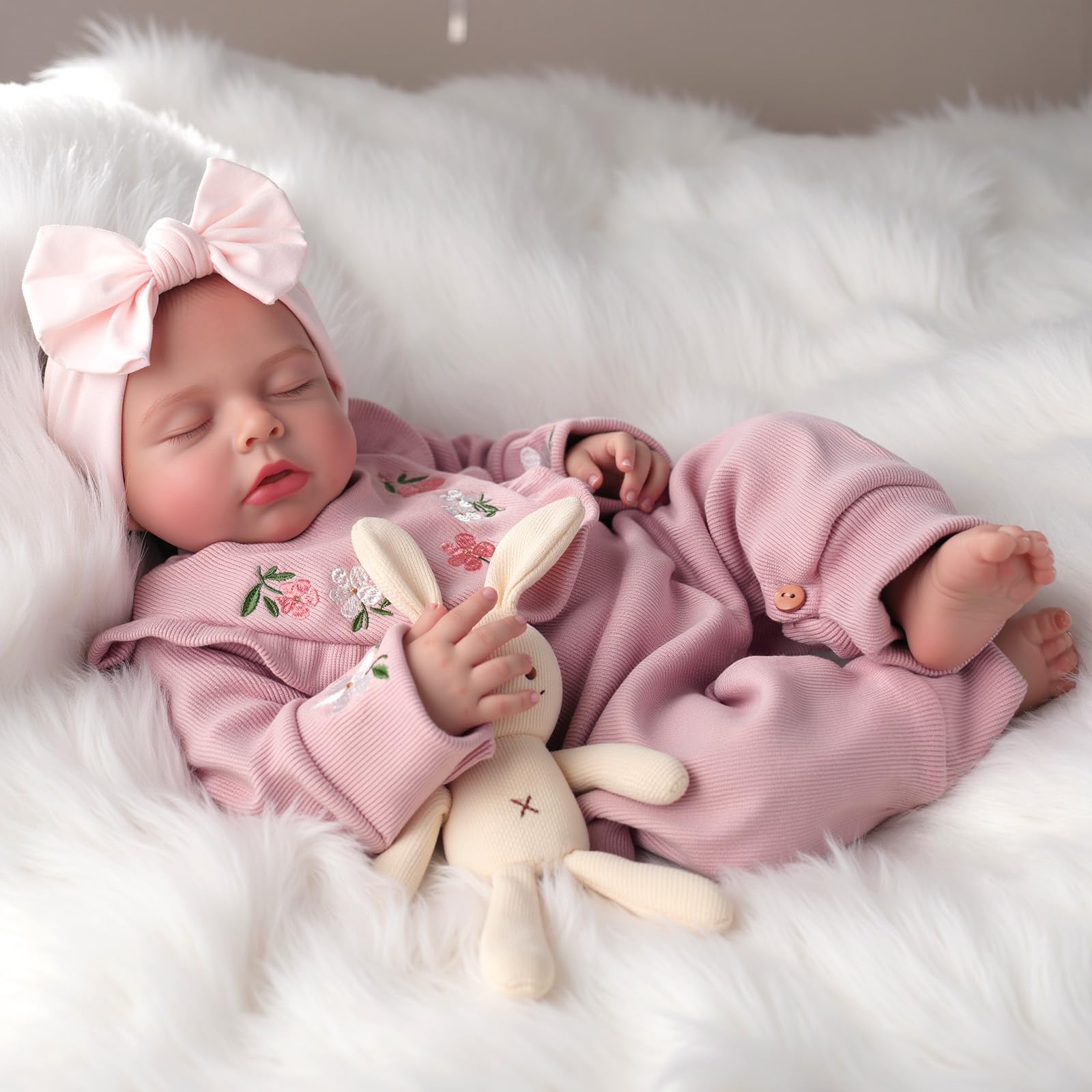 Photo 1 of BABESIDE Lifelike Reborn Baby Dolls - 20 Inch Realistic Newborn Baby Doll Sleeping Real Life Baby Dolls Girls with Gift Box for Kids Age 3+