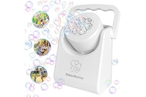 IFLOVE Bubble Machine for Kids Toddlers,Automatic Bubble Blower,Portable Adjustable Angle Bubble Maker,Bubbles Toy for 3 4 5 6 7 Year Old Boy Girl,Outdoor Party Birthday Easter Baskets Stuffers Gifts