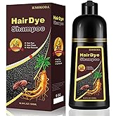 Chestnut Brown Hair Dye Shampoo 3-in-1, Instant & Long-lasting Hair Color Shampoo in Minutes, Gray Hair Coverage for Men & Women, Natural Shampoo Hair Dye for All Hair Types