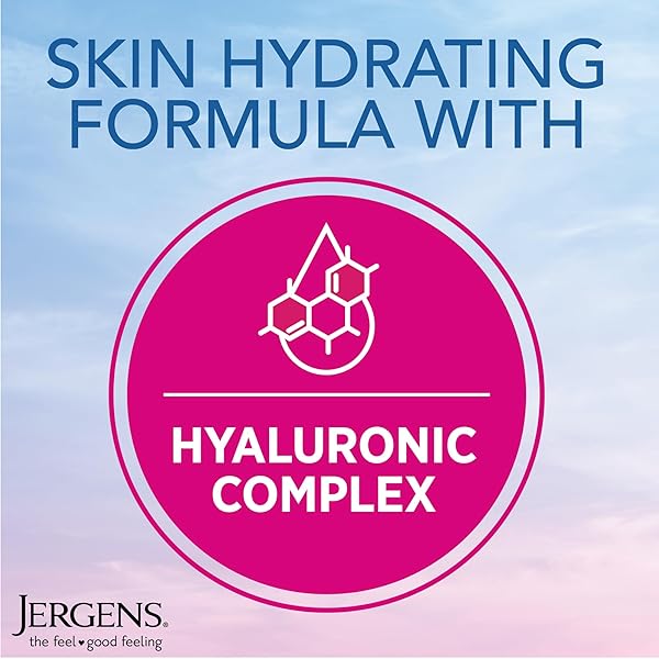 JERGENS CLOUD CREME BREATHABLE BODY LOTION, FAST-ABSORBING HYDRATING MOISTURIZER, PARABEN-FREE, WITH HYALURONIC COMPLEX, NON-GREASY APPLICATION, 13 OZ,WHITE
