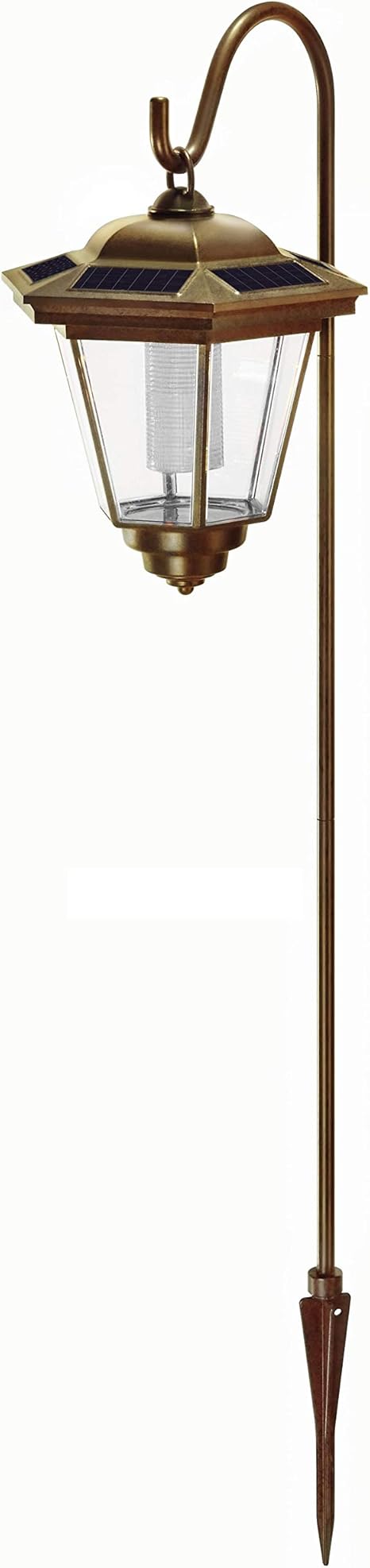 Amazon Co Jp Gwsolar 吊り下げランタン ソーラーライト ホワイトled 明るさ15ルーメン 日亜製 白色led 自動点灯 消灯 六面ソーラーパネルで全角度充電 アルミ製ハンガー自由設置 ソーラー式配線 電気工事不要 お庭 玄関先 花壇 樹木 パーク歩道パスライト