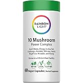 Rainbow Light Mushroom Complex Supplement | 60 Capsules | Made with 10 Potent Mushrooms | Includes Lions Mane, Chaga, Shiitake, Reishi &amp; More | Non-GMO and Gluten Free