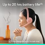 Logitech Zone 300 Wireless Bluetooth Headset Rose with Noise-Canceling Mic view 5