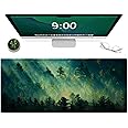 Galdas Mouse Pad,Office Desk Mat Large Gaming Keyboard Pad Durable Stitched Edges Washable Smooth Surface Control & Accuracy Extended Computer Mouse Mat (31.5X11.8In)-Green Forest…