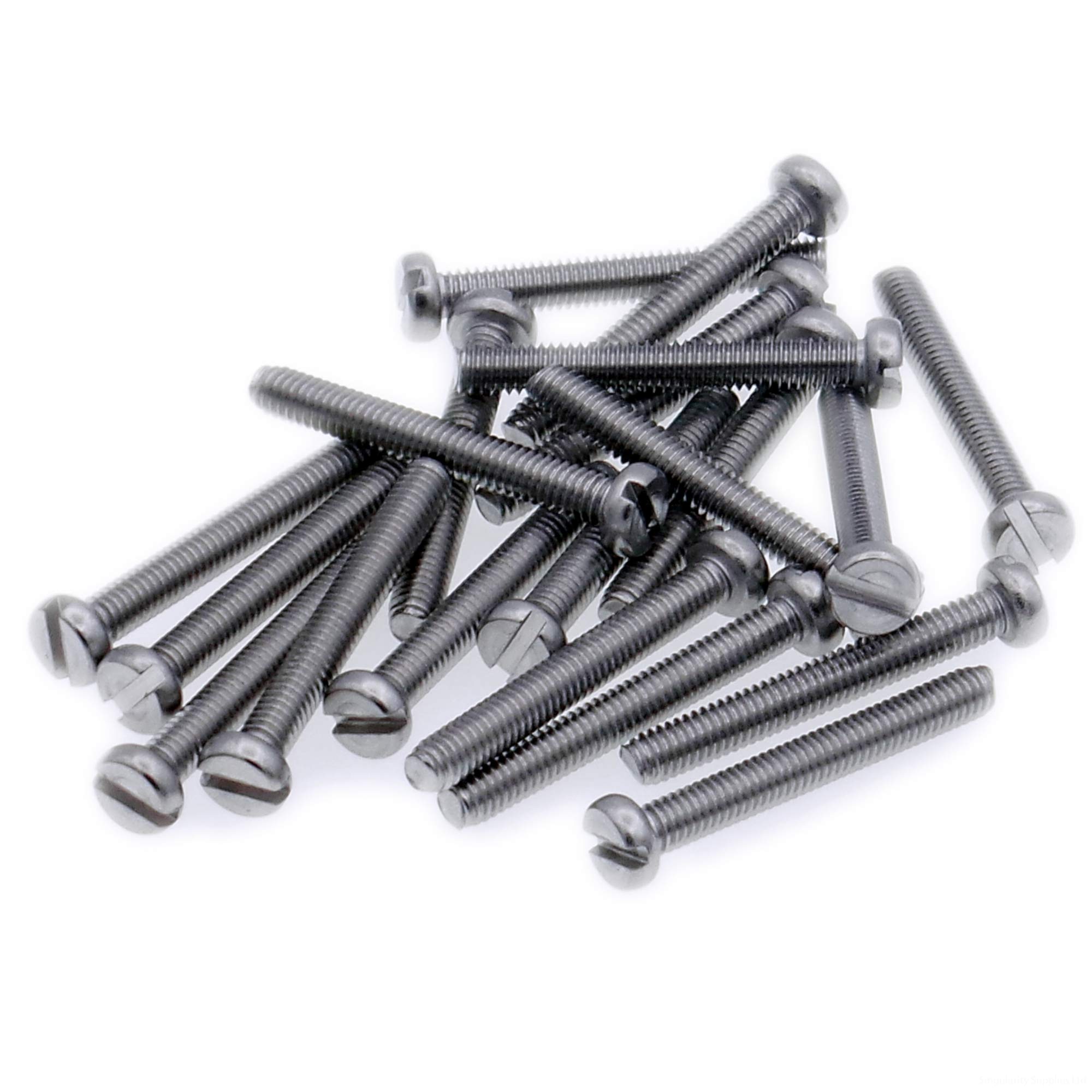 M2 (2mm x 30mm) Slot Cheese Machine Screw (Bolt) - Stainless Steel (A2) (Pack of 20) — image 1