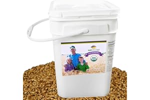 Wheatland™ Organic Hard Red Wheat Berries • 20lb Bucket, Sealed in Mylar • Emergency Food Storage • Grown by Family Farmers in Utah/Idaho • 25 yr. Shelf Life • Sproutable • Certified Organic