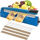 Gekufa 300mm Impulse Sealer, 8-Stage Temp, 3 Extra Heat Elements, 0.4mm view 1