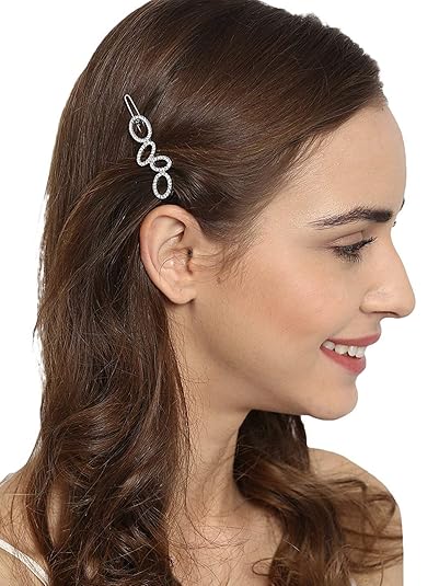 Buy Hair Drama Company Silver Streak Hair Pin For Women And Girls