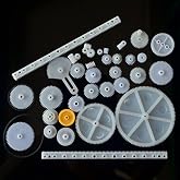 Bestol 34 Kinds of Rack and Pinion Gear Bag Toy Model Pulley Plastic Worm Gear Reducer