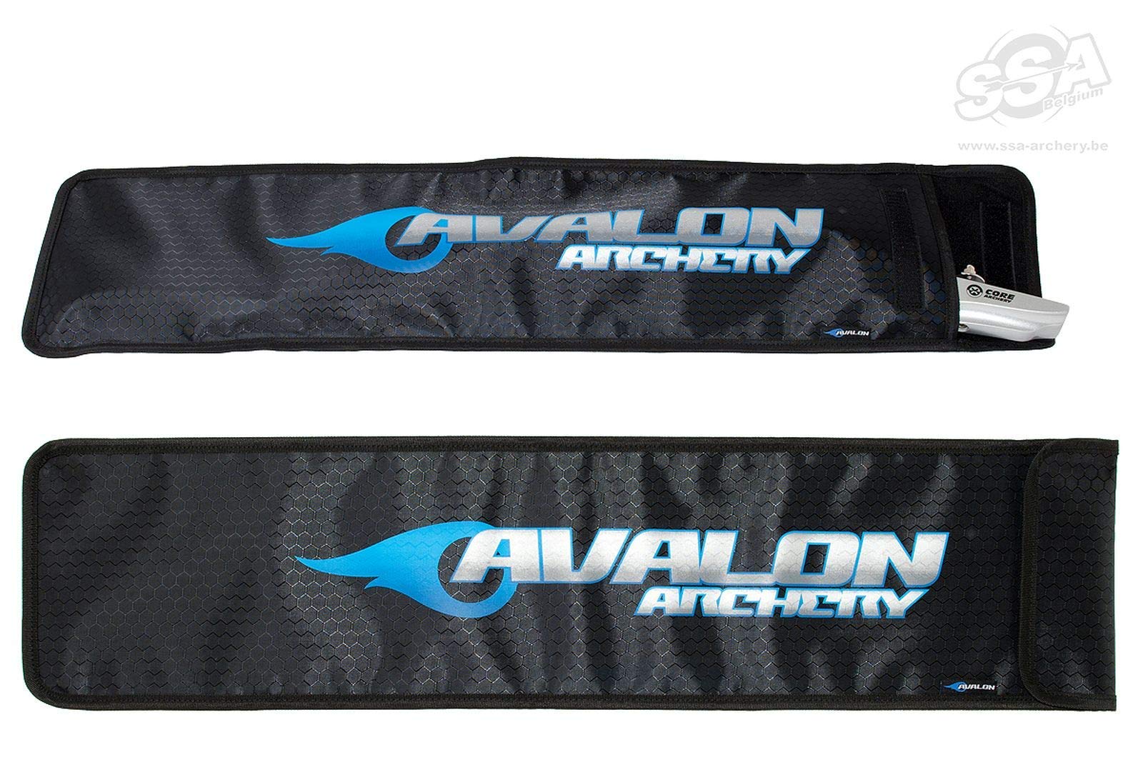 Avalon Archery Riser Cover Protection Recurve Archery - Black - Honeycomb Fabric - Soft Shell - 75cm L x 18cm W