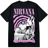 2Bhip Nirvana Nevermind Spiral T-Shirt Black | Officially Licensed Nirvana Graphic Tee, 100% Cotton Crewneck, Classic Grunge Band, Unisex Adult