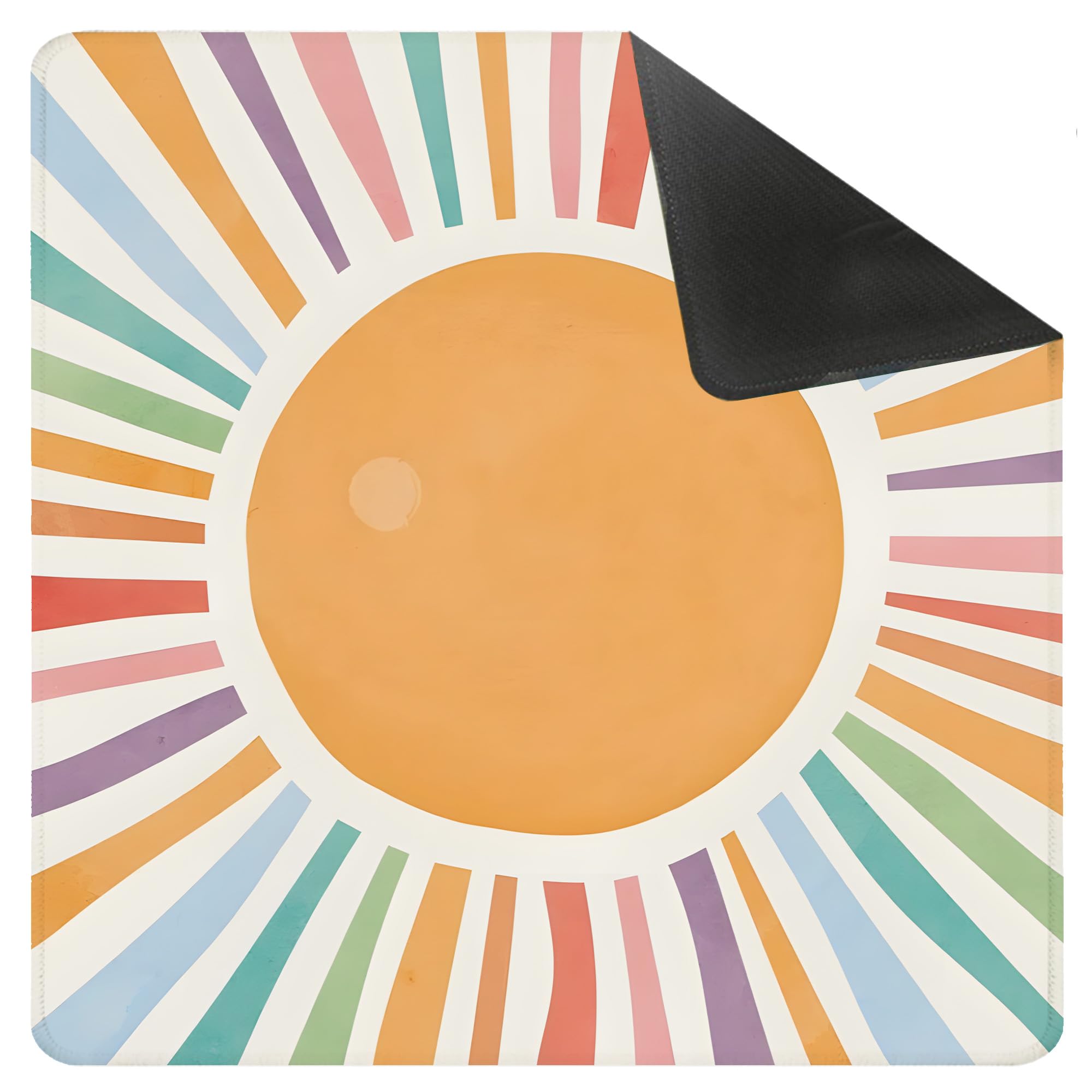 Photo 1 of **HAS SPOT-SEE PIC**Yhtrg Boho Sun Mahjong Mat for Table 31.5 X 31.5 in, Gifts for Mahjong Players, Watercolor Boho Colorful Sunshine Anti-Slip Table Cover Tablecloth for Poker Board Card Tile Game Dominoes