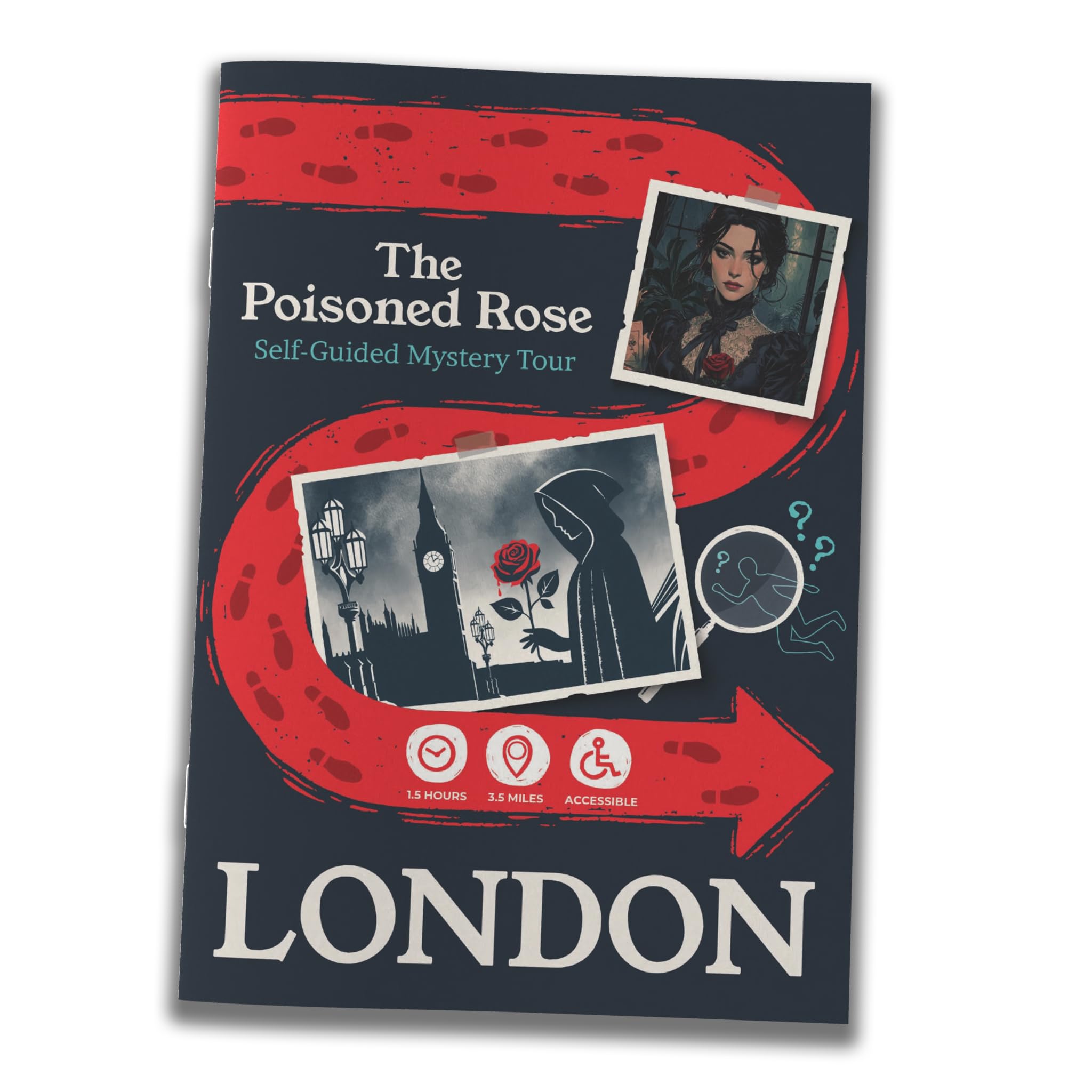 Self-Guided Murder Mystery Walking Tour – The Poisoned Rose (London Edition) Solve Clues, Explore Landmarks, Outdoor Detective Game for Adults, Couples, and Families