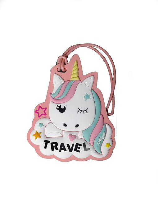 unicorn luggage tag