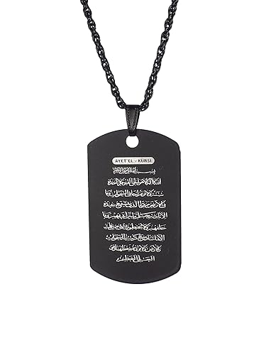 Gök-Türk Halskette Künye für Herren Unisex mit Anhänger 'Mustafa Kemal Atatürk'- Türkei Schwarze Schnur