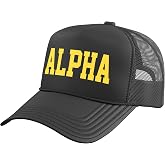 Alpha Trucker Hat with Adjustable Mesh Back