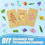 LAMXD 100 Pcs Small Brown Envelopes Kraft Seed Envelopes 6 x 10 cm 2.4 x 3.9 view 6