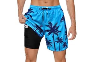 MaciRept Mens Swim Trunks Board Shorts Quick Dry Beach Shorts with Zipper Pockets 7 Inch Mens Swimming Trunks Bathing Suits
