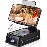 Gifts for Men Women, Cell Phone Stand with Bluetooth Speaker Led Light, Unique Gifts for Dad Him Husband Boyfriend, Cool Gadget Compatible with iPhone/Android, Ideal Gifts for Christmas
