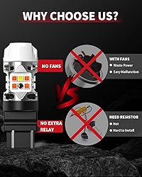 LASFIT T3 3157 LED Bulb Switchback Built in