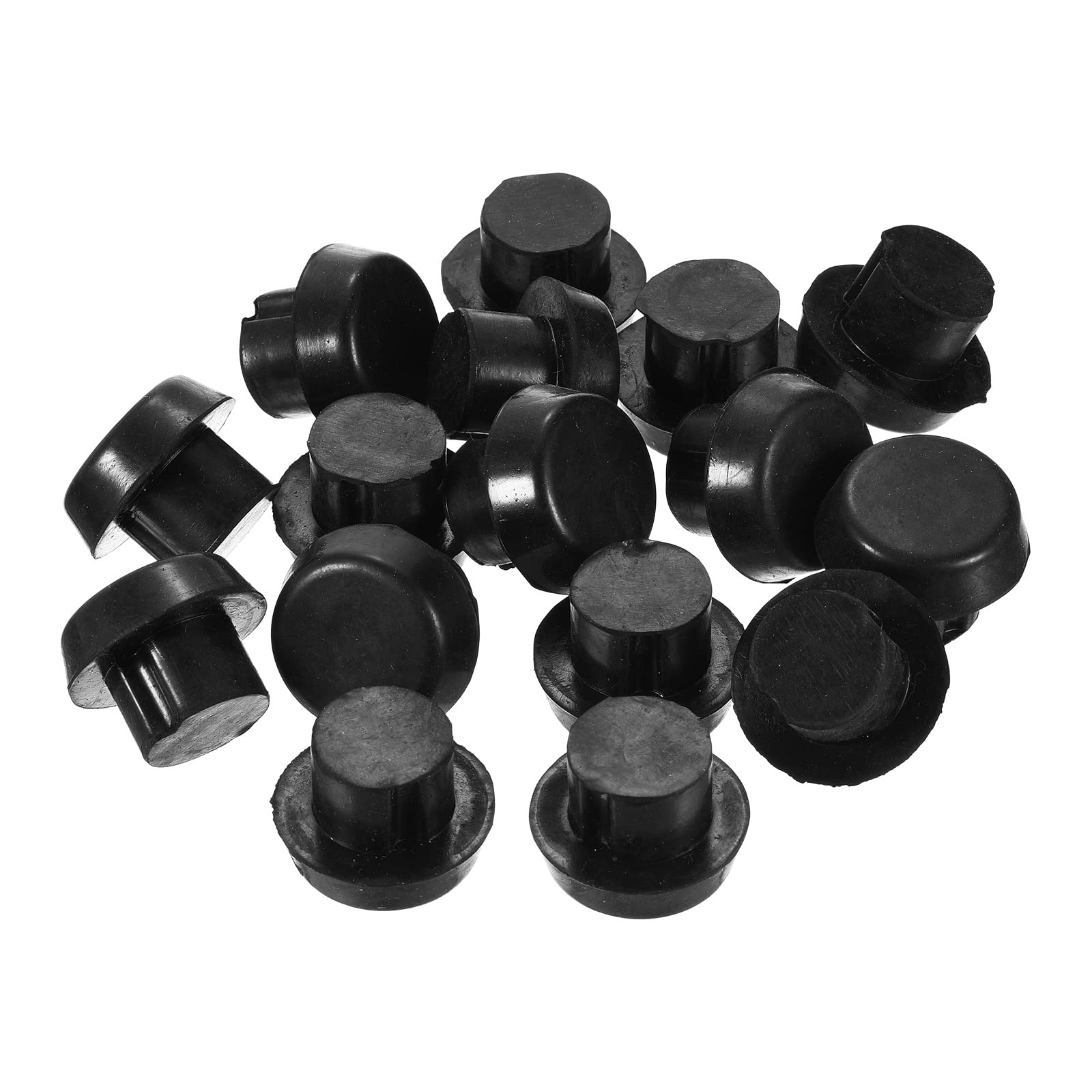 PATIKIL Billiard Cue Bottom Cover, 16 Pack Billiard Cue Rubber Plug Billiard Cue Bottom Protection Pad for Billiard Cue Stick