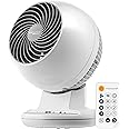 IRIS USA WOOZOO Desk Fan with Remote, Oscillating Table Air Circulator, 3 Speeds, 74ft Max Air Distance, Adjustable Tilt, Low Noise Motor, Small Fan for Bedroom, Office, Dorm, White